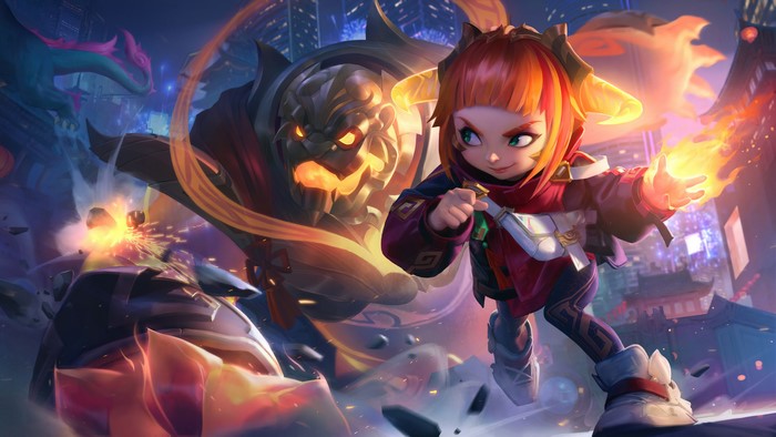 4K, Annie (League of Legends), Riot Games, Teddie, Annie, fire, GZG, 4K, League of Legends