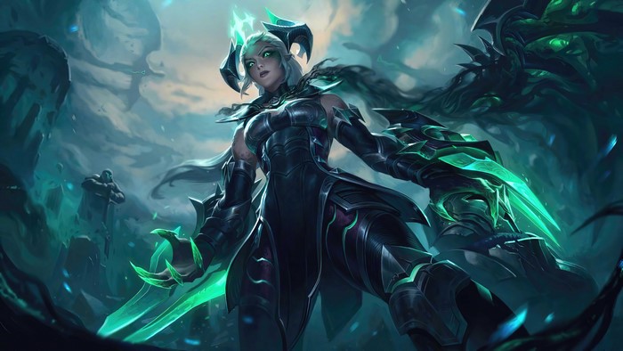 4K, Shyvana (League of Legends), artwork, shadow, League of Legends, dark, GZG