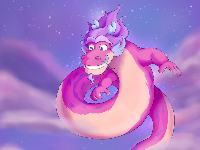 Long the Wish Dragon in the Sky