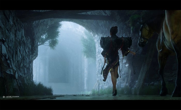 ArtStation, Antoine Collignon, women, artwork, fantasy art, fantasy girl, horse