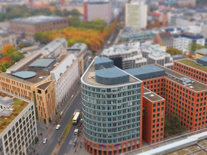 4K, architecture, Berlin, city, tilt shift