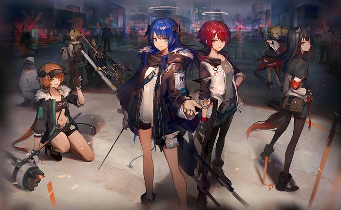 4K, artwork, video game characters, anime girls, Arknights, video game art
