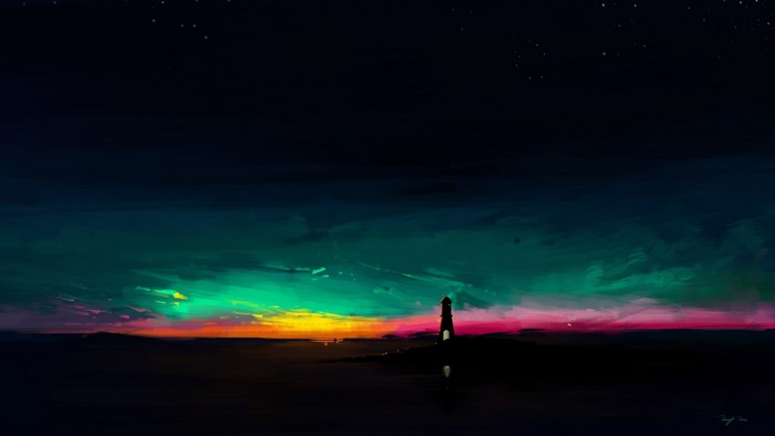 BisBiswas, digital art, Faro, lighthouse