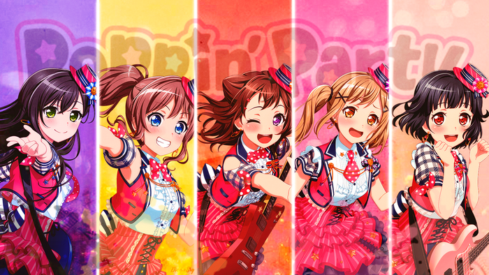 Ushigome Rimi, BanG Dream!, Ichigaya Arisa, Yamabuki Saaya, anime games, Toyama Kasumi, Hanazono Tae