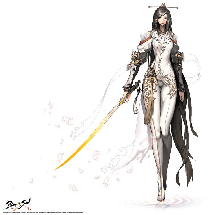 4K, Hyung-Tae Kim, Blade & Soul, long hair, anime girls, black hair, anime