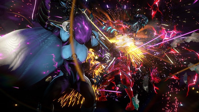 Mag from Warframe in combat