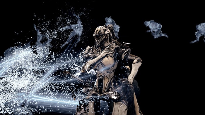 Protea from Warframe with water effects