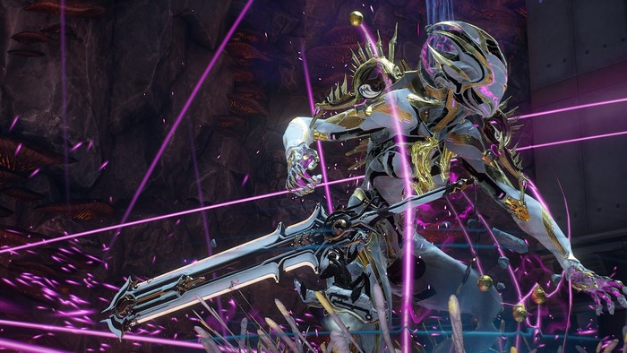 Nova from Warframe with a sword