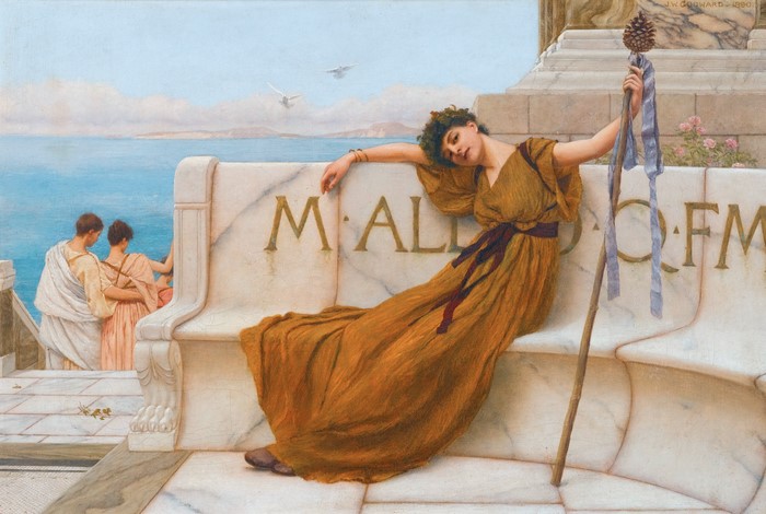 Woman in Ancient Rome by the Sea