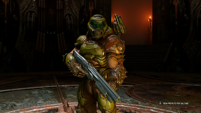 Doom Slayer from DOOM Eternal holding a shotgun