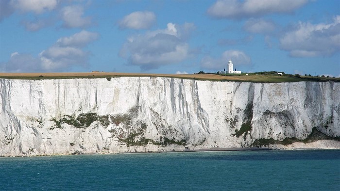 White Cliffs of Dover with Lighthouse, England