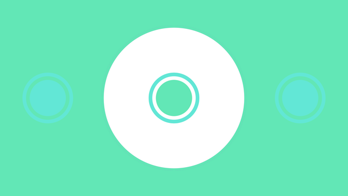 Minimalist green background with concentric circles