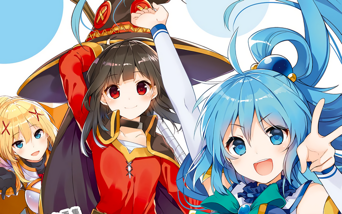 Aqua, Darkness, and Megumin from KonoSuba