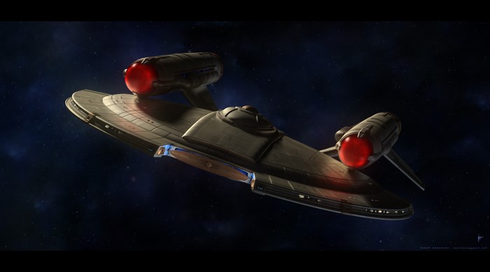 Star Trek spaceship in space