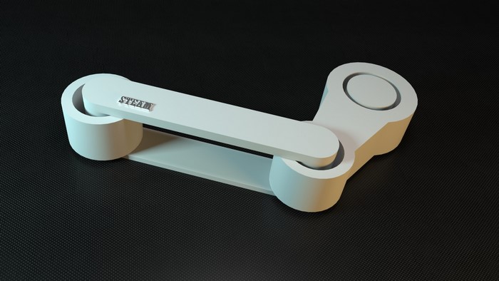 Steam logo 3D render