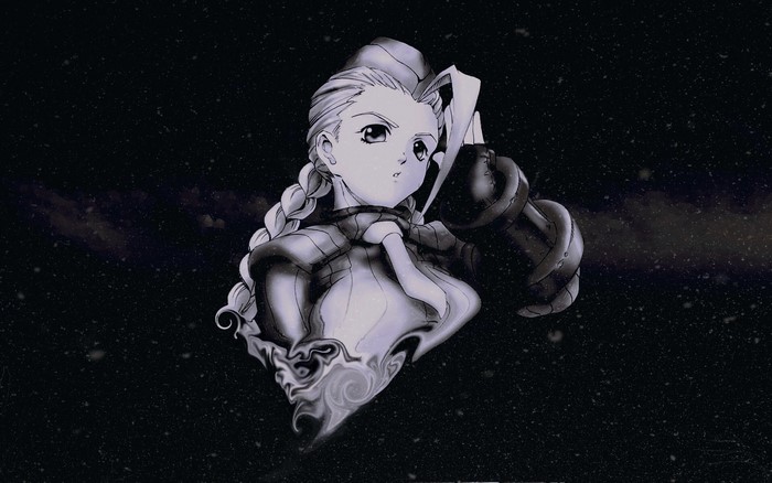 Cammy from Street Fighter in space
