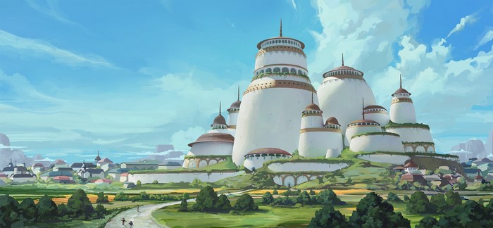 Castle in the Sky concept art by Cara Stratton