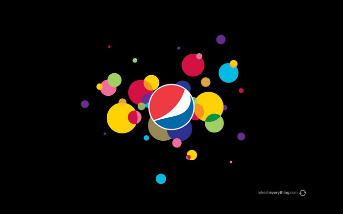 Pepsi logo with colorful circles