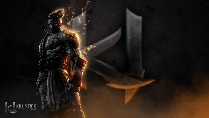 Jago from Killer Instinct with fiery aura