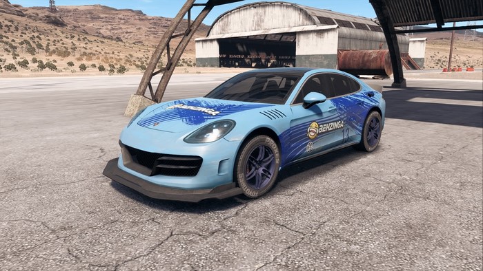 Porsche Panamera on an airfield