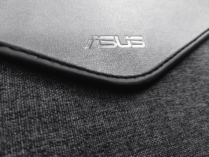 ASUS logo on a black textured case