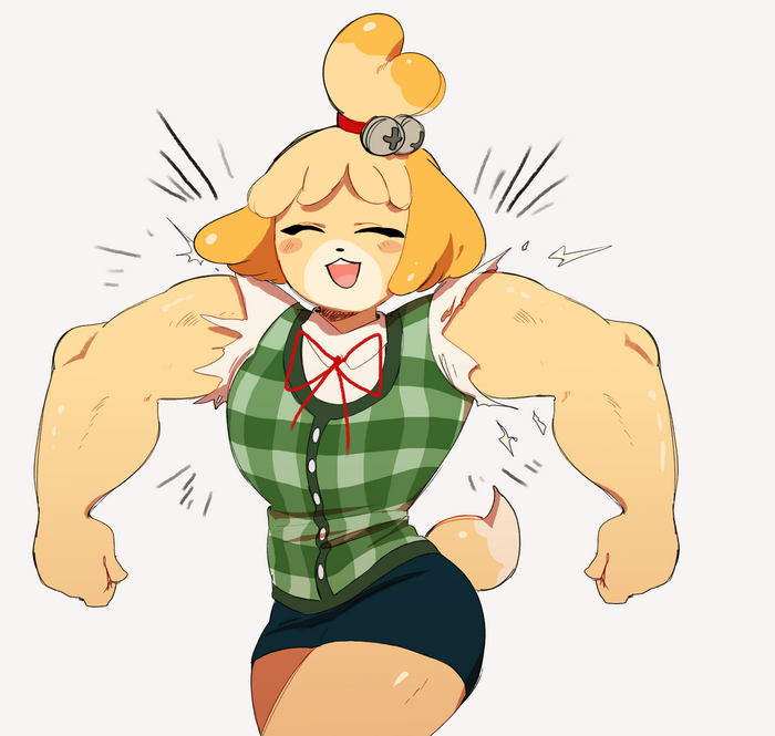 Muscle Isabelle from Animal Crossing