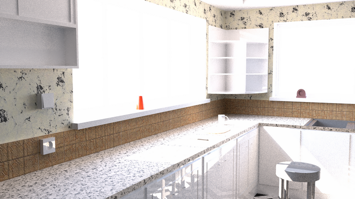 Modern kitchen interior CGI