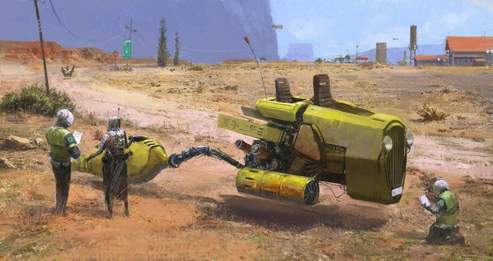 Science fiction artwork by Pengwei Deng
