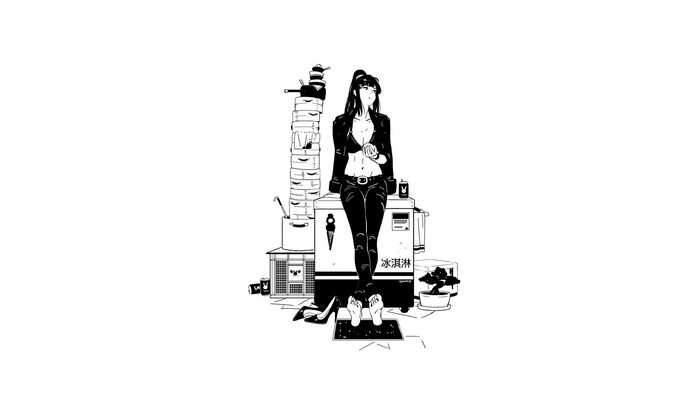 Woman in black outfit by GUWEIZ