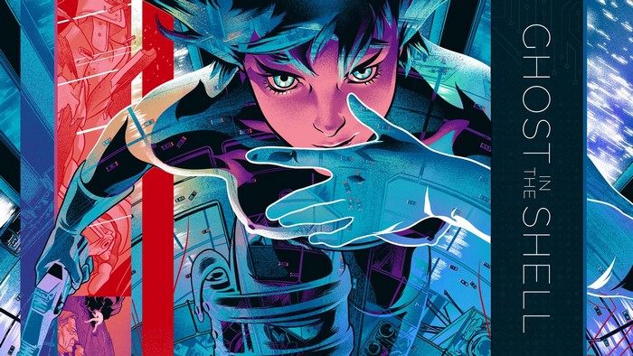 Ghost in the Shell movie poster with Major Motoko Kusanagi