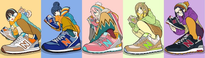 Anime girls with New Balance shoes