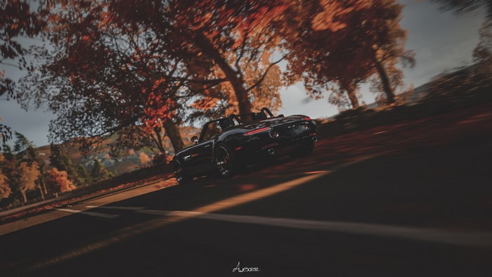 Black BMW Z8 convertible in Forza Horizon 4