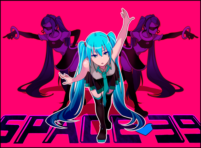 Hatsune Miku and dancers from Space 39