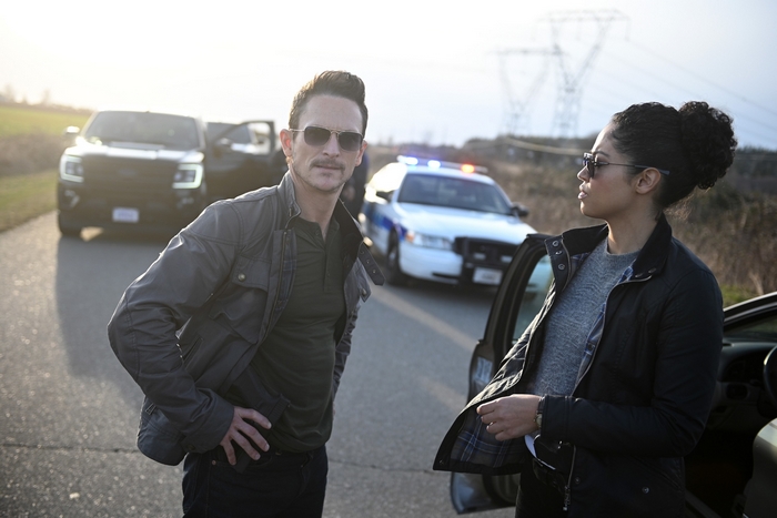 Bryan Beneventi and Finola Jones at a police scene