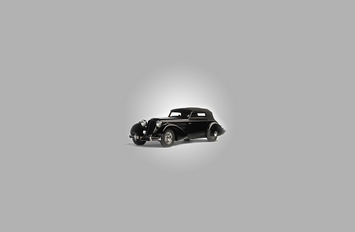 4K old black convertible car