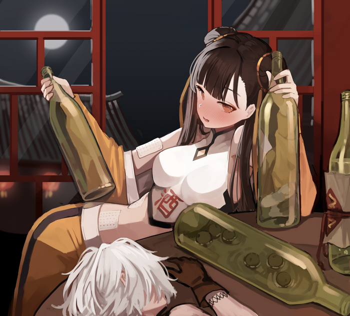 Seorang from Eternal Return with alcohol