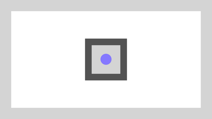 Concentric Squares with a Purple Dot