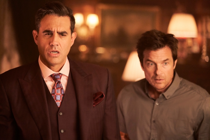 Bobby Cannavale and Jason Bateman in Thunder Force
