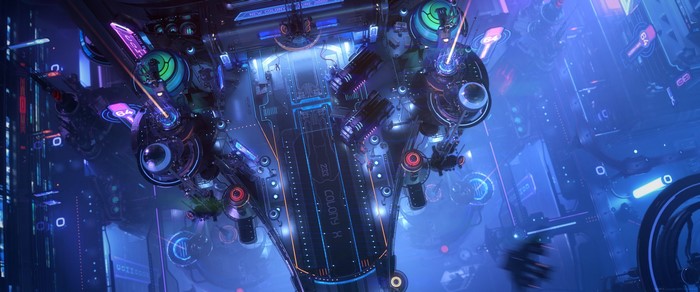 4K CGI science fiction futuristic city render