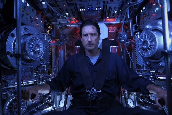 Pat Dugan in the S.T.R.I.P.E.S. control room