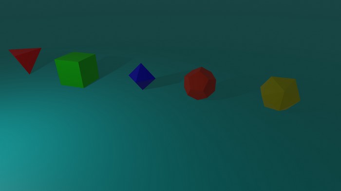 Geometric shapes on a teal background