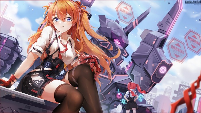 Asuka Langley Soryu from Neon Genesis Evangelion and Honkai Impact 3rd