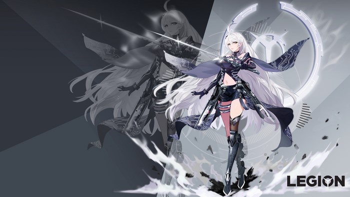4K Legion anime girl with sword