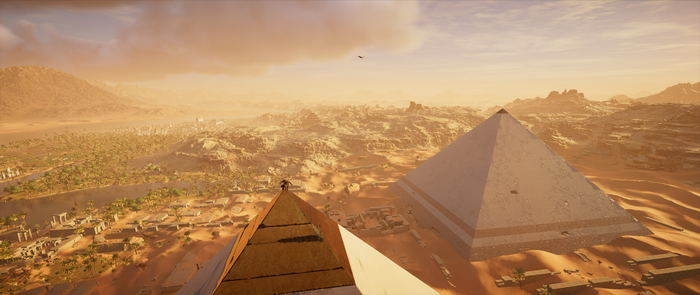 Pyramids Of Giza Pc Gaming Assassins Creed Origins Landscape Egypt Bayek Video Games 4887