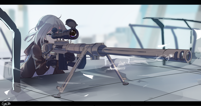 M200 from Girls Frontline with sniper rifle