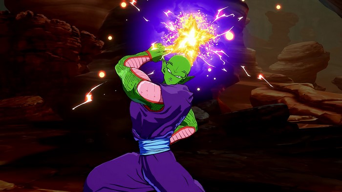 Piccolo from Dragon Ball FighterZ using energy attack