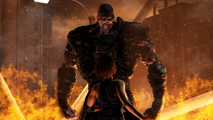 Nemesis and Jill Valentine from Resident Evil 3 Remake