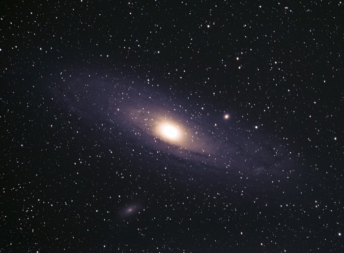 4K Andromeda Galaxy and stars in space