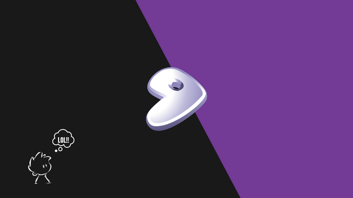 Linux Mint logo with a cartoon character