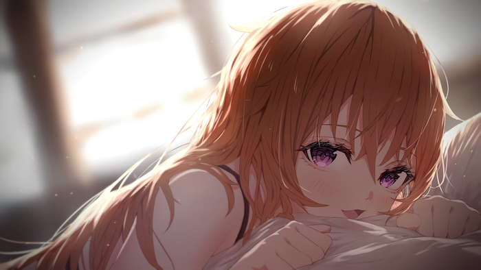 Konoe Kanata from Love Live! in bed